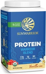 Sunwarrior Warrior Protein Powder 1.65 lbs Organic Vegan w/ BCAAs Vanilla Flavor