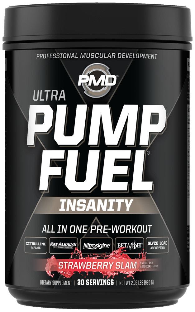 PUMP FUEL ULTRA INSANITY GLYCO LOAD PRE WORKOUT – Strawberry Slam (30 Servings)