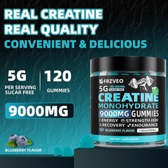 Creatine Monohydrate Gummies 9000mg for Men & Women, Potent Creatine Suppleme…