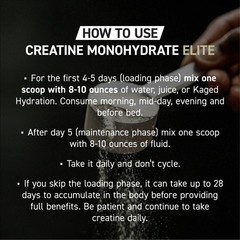 Kaged Creatine Monohydrate Elite Powder | 10.58 Ounce (Pack of 1), No Color