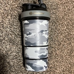 Metalshake Camo 600ML BLACK 3 Layers Gym Protein Shaker Water Sports Gym Work