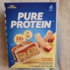 Pure Protein Caramel Churro Bars 4 Count 20g Protein Low Sugar Gluten Free