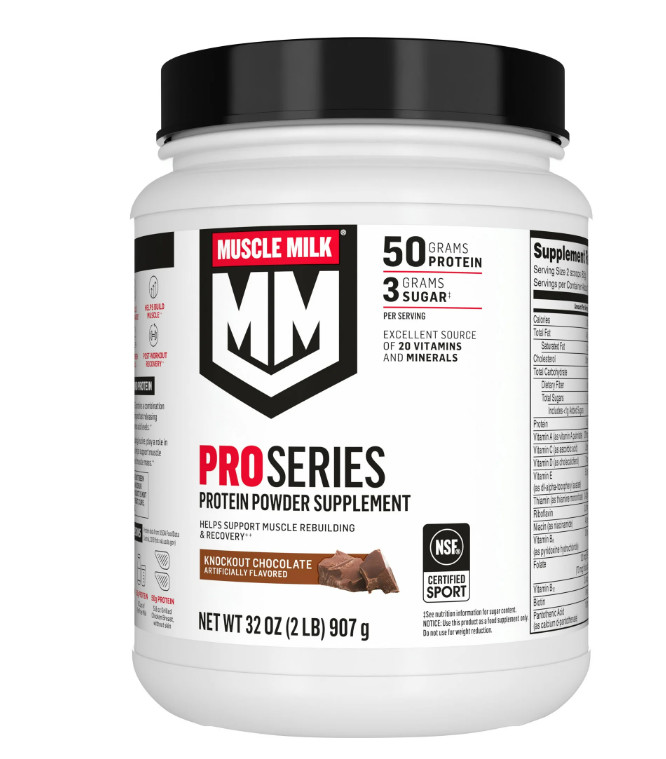 Muscle Milk Pro Series Protein Powder Chocolate 2 lb 50g Protein 11 Servings