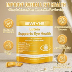 20mg Lutein + 4mg Zeaxanthin Gummies | Natural Flavor Eye Health Supporting