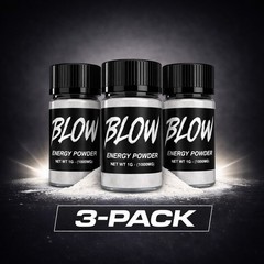 Blow Energy Powder – 400MG Caffeine – Instant Energy Pre Workout – 3 Pack