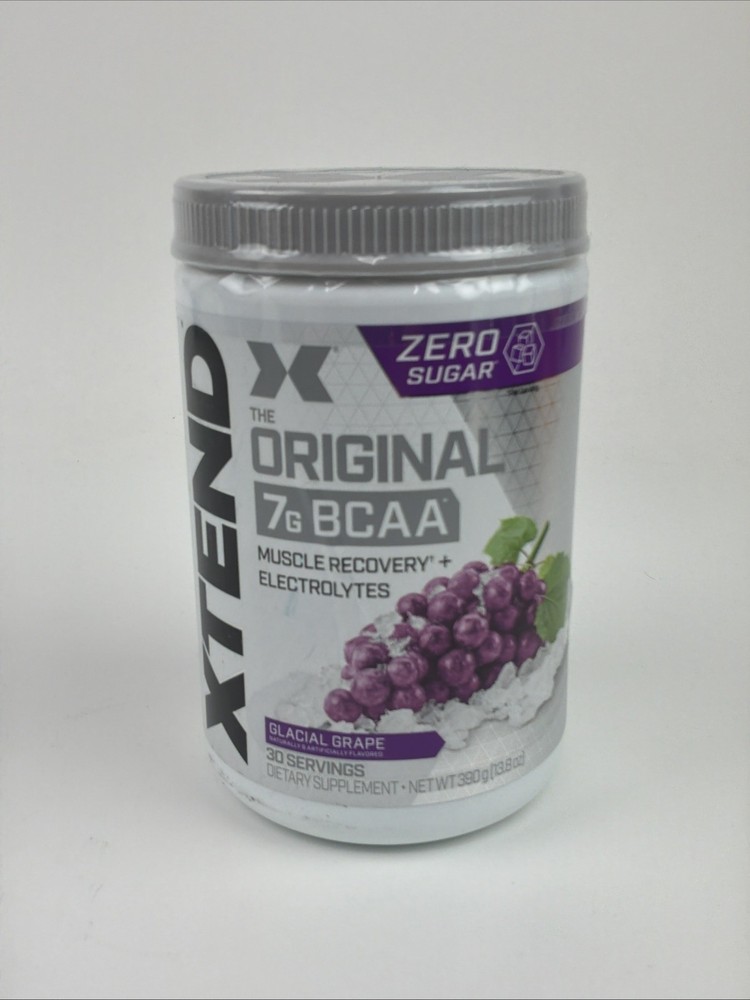 XTEND Original BCAA 7g L-Glutamine 0 Sugar Muscle Recovery Glacial Grape 06/2027