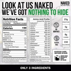 NAKED Vanilla Whey Protein 1Lb, Only 3 Ingredients, All 1 Pound (Pack of 1)