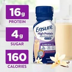 Ensure High Protein Bottled Vanilla Nutrition Shake Fiber Ready To Drink 16G