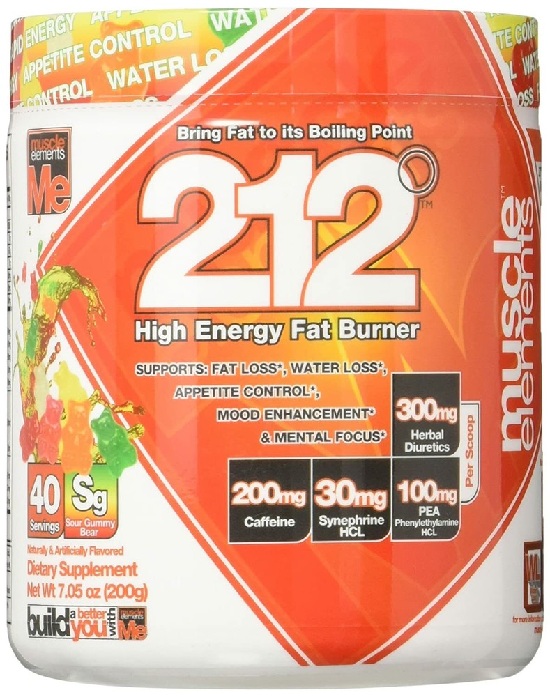 Muscle Elements 212 – THERMOGENIC FAT BURNER – 40 Servings – Sour Gummy Bear