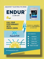 AquaVIVE™ ENDUR™ Lemon Electrolyte Powder Drink Mix Magnesium Glycinate 6 Packs