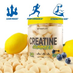 FINAFLEX Creatine Gummies 120 Gummies Blueberry Lemonade Flavor Promotes M…