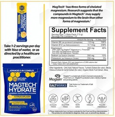 2x NATURAL STACKS MagTech Hydrate Packets w/Magnesium Citrus Splash 14 Sticks ea
