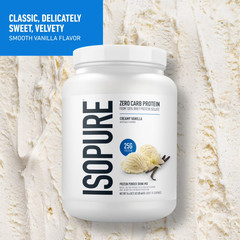 Isopure Zero Carb Whey Protein Isolate Creamy Vanilla 25g Protein 15 Serv