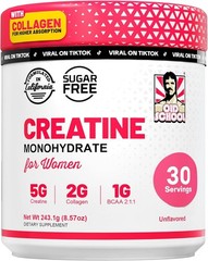 Monohidrato De Creatina Polvo Con Colágeno Para Crecimiento Muscular De Mujeres