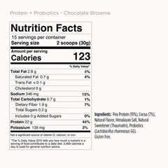 JS Health Protein + Probiotics – Chocolate Brownie – 15.8 oz