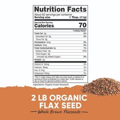 Nutricost Pantry Organic Flaxseeds (2 Pounds) – Whole Brown Flaxseeds