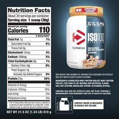 2P Dymatize ISO100 Hydrolyzed Whey Isolate Protein Powder,Cinnamon Cereal