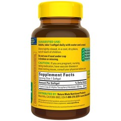 Nature Made Vitamin E 450 mg (1000 IU), 60 Softgels
