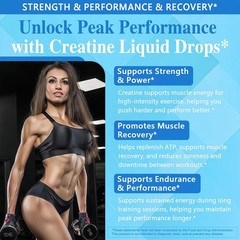 Creatine Liquid Drops – 98% High Absorption 1 Fl Oz (Pack of 1)