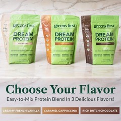 Greens First Dream Protein Plant-Based Vegan Powder – USDA Organic Pumpkin, Hemp