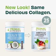1/27 Primal Kitchen Vanilla Collagen Fuel® Drink Mix, Vanilla Coconut Collagen P