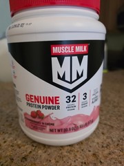Muscle Milk Protein Powder Supplement – Strawberry 1.93lb exp 4/2027