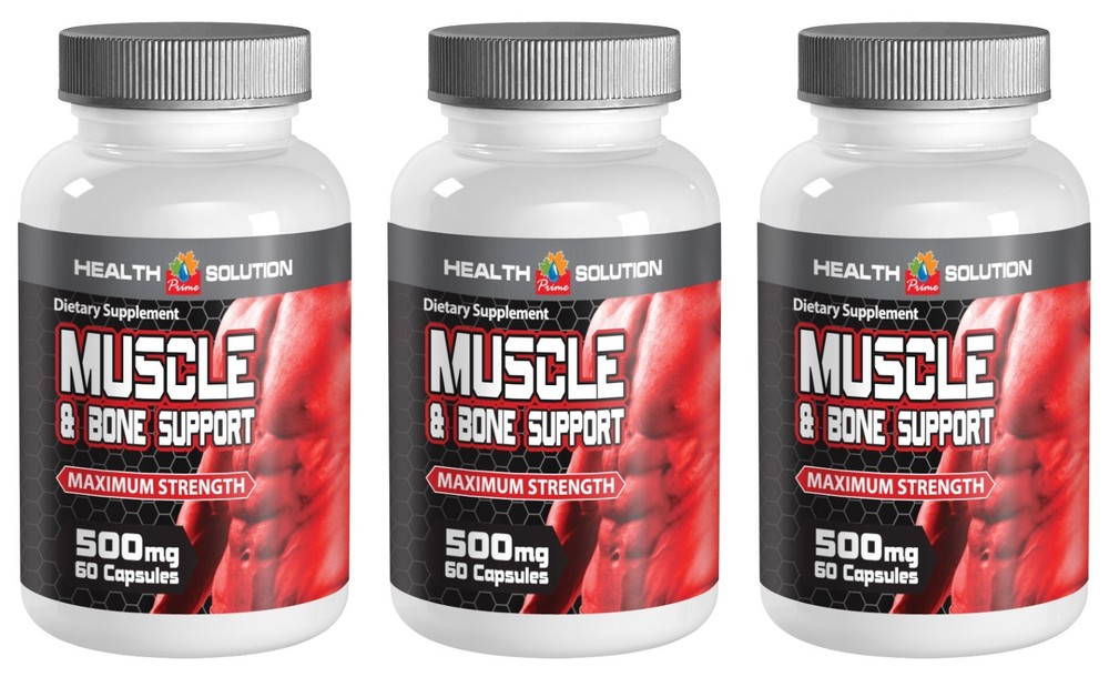 Muscle and Joint Healing and Recovery 500mg (3 Bottles, 180 Capsules)