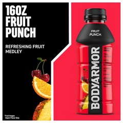 BODYARMOR Sports Drink Sports Beverage, Fruit Punch, 16 Fl Oz