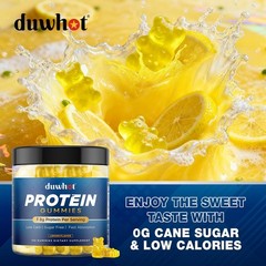 duwhot Whey Protein Gummies Sugar Free, Low Calorie 8g Protein Per Serving, E…