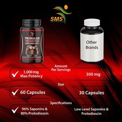 Tribulus Terrestris 7500mg Extract Work Out Dietary Supplement Organic 180 Caps