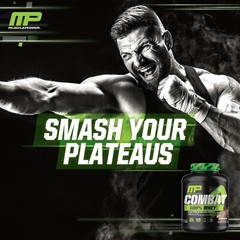 MusclePharm Combat 100% Whey Protein Powder – 5 lb, 70 Servings, Cappuccino