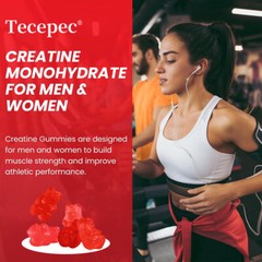 Creatine Monohydrate Gummy Energy Enhancement Improves Muscle