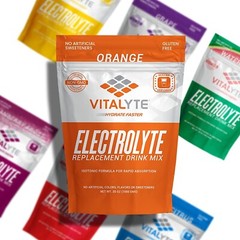 Vitalyte Electrolyte Powder, 35 oz, 40 Servings Per Container – Orange