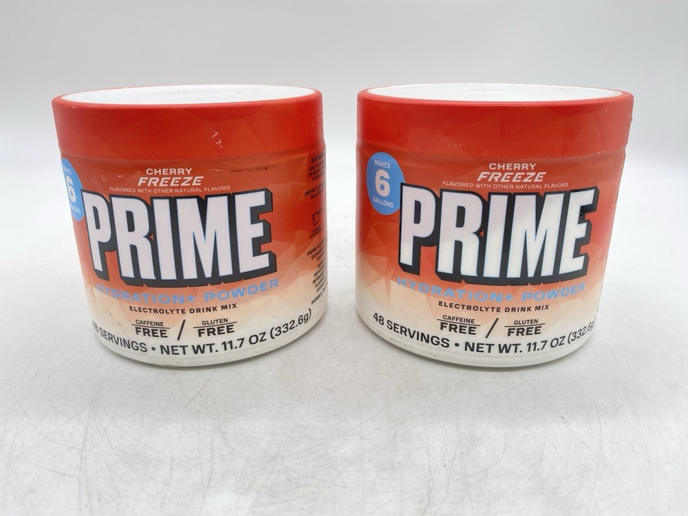 PRIME Hydration+ Powder – Cherry Freeze 2 Pack – 48 Servings Each