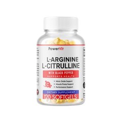 L-Arginine L-Citrulline Complex 3000mg, 240 Softgels – Non-GMO