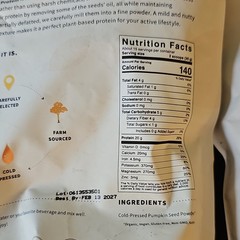 Sprout Living Cold-Pressed Pumpkin Seed Protein Powder Organic Vegan 3x1lb