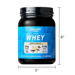 Whey Protein Powder, Smooth Vanilla, 24 oz