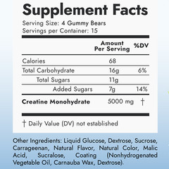 Chewable Creatine 1,250mg per Gummy – Natural Pineapple Flavor