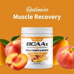 Snap Supplements Peach Mango BCAA Powder – Amino Energy – 2 Pack