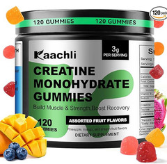 Creatine Monohydrate Gummies for Men and Women, 3000mg Creatine,120 Count.