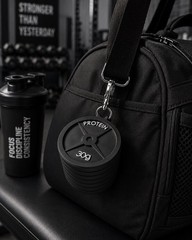 30g Protein Powder Container Keychain | Portable Supplement Storage | Gym Access