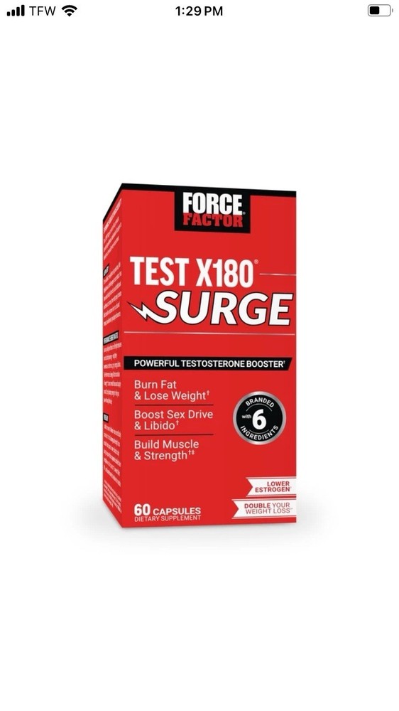 Force Factor Test X180 Boost, Testosterone Booster for Men, Testosteron Pills