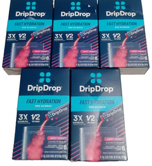 Drip Drop Hydration Drink Packets Juicy Variety 5 Boxes 8 Packets Each Box New