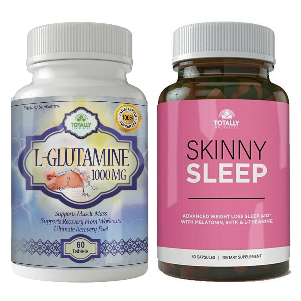 Skinny Sleep Support Weight Management & L-Glutamine Muscle Supplement 60 Caps