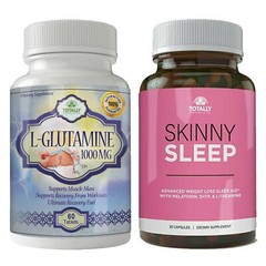 Skinny Sleep Support Weight Management & L-Glutamine Muscle Supplement 60 Caps