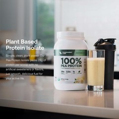 Transparent Labs 100% Pea Protein Powder – 28g Organic Plant Protein per Serving
