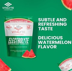 Vitalyte Electrolyte Powder Drink Mix Bundle, Pouch + Packets, Watermelon Flavor
