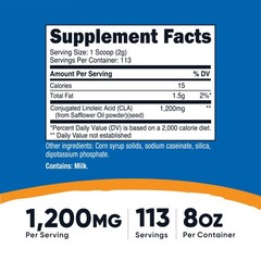 Nutricost CLA (Conjugated Linoleic Acid) 8oz (227g) Powder – Gluten Free