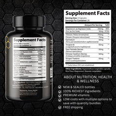 Honey Boost XL- Bodybuilding & Men’s Health Support- 3 Bottles- 270 Capsules