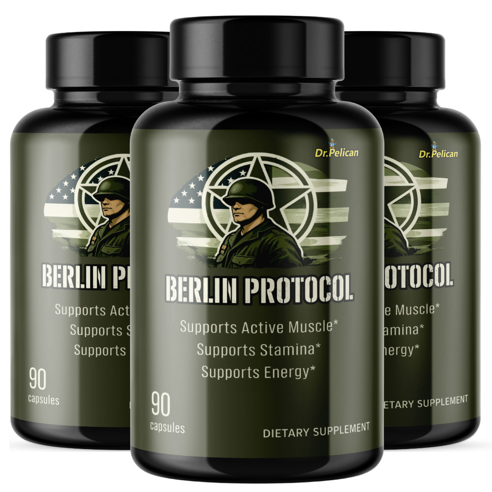 Berlin Protocol- Bodybuilding & Men’s Health Support- 3 Bottles- 270 Capsules